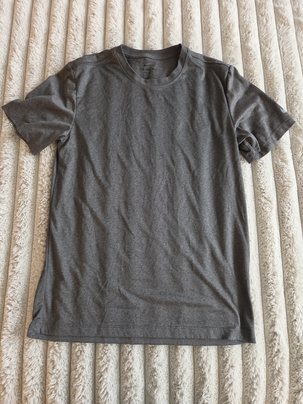 Nike Short Sleeve Crew Tee - Charcoal Gray Dry Fit Size Small